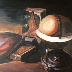 Натюрморт с глобусом, лютней и книгами