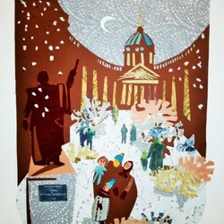 "Туристы у Казанского Собора"