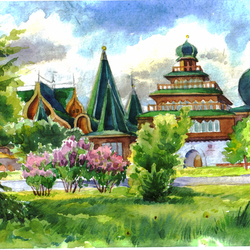 Дворец Алексея Михайловича весной