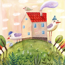 Дом с птицами