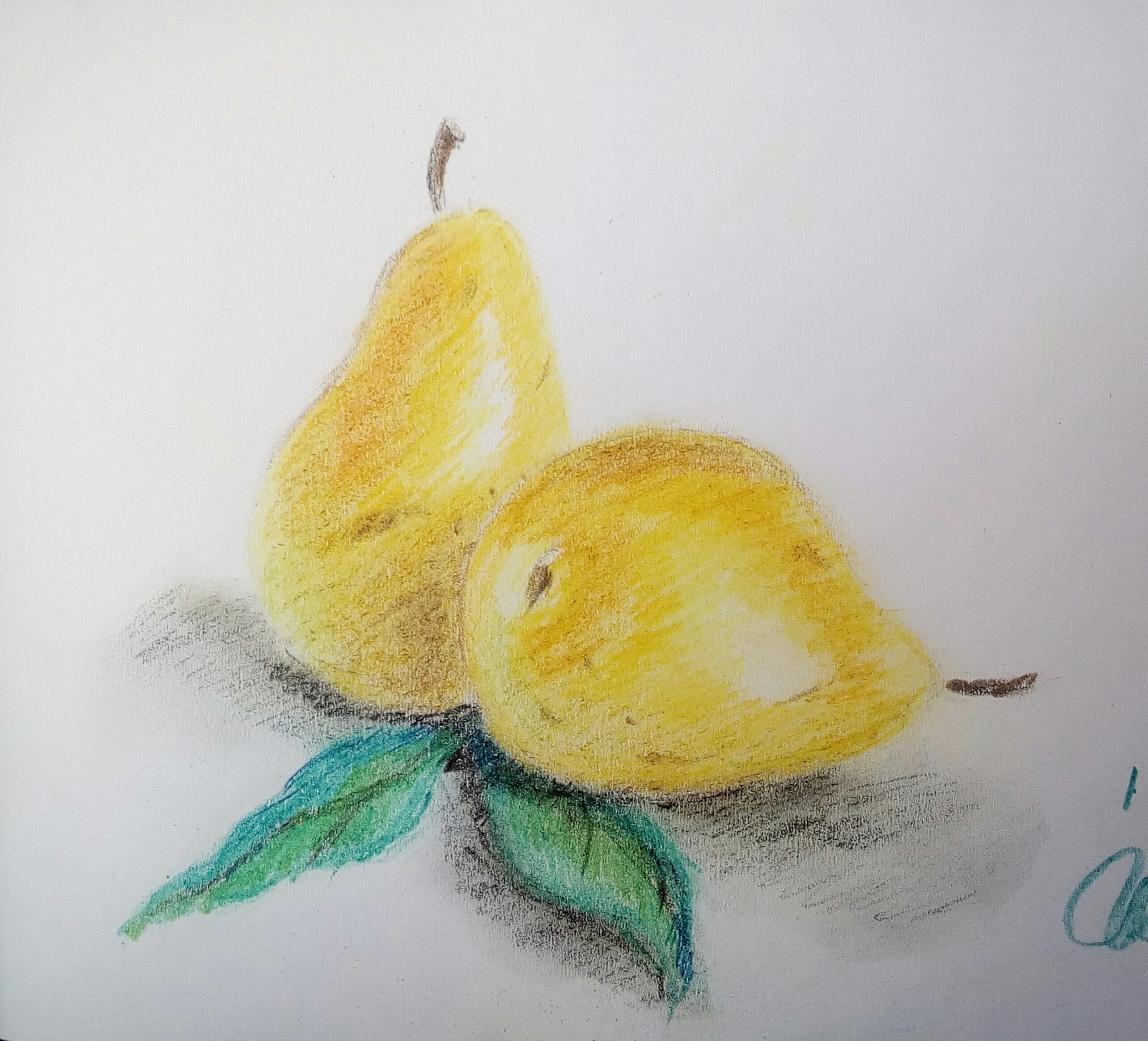 Рисунок груши карандашом