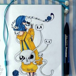 Ghost of a japanese cat