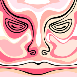 Лицо из линий. Божок. Face from lines.