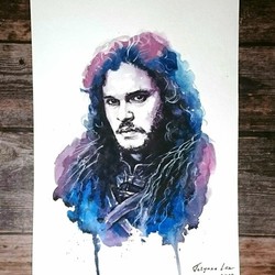 Джон Сноу акварель