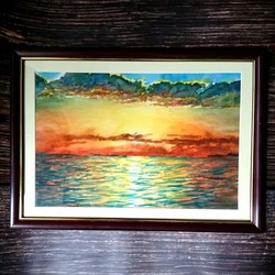 Серия закатов, акварель