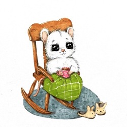 Мышь в кресле качалке