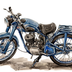 рисунок мотоцикла К 125М