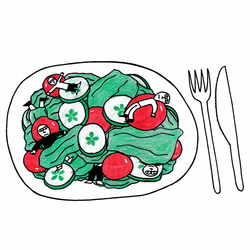 БОЛЬШОЙ НЕВЕГЕТАРИАНСКИЙ САЛАТ