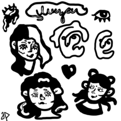 набор стикеров "лица"