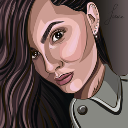 Портрет тёмноволосой девушки