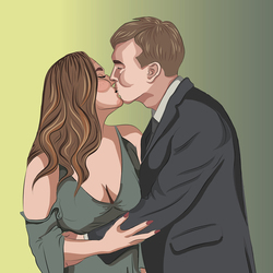 Красивая пара влюблённых