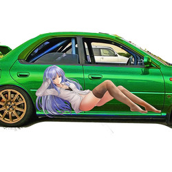 Аниме девушка на авто