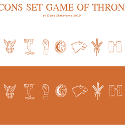 Icons set game of thrones