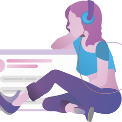  Girl listening to music