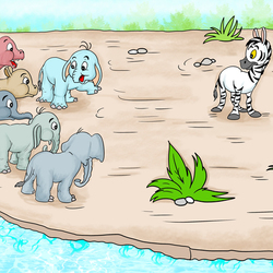 знакомство зебры с животными