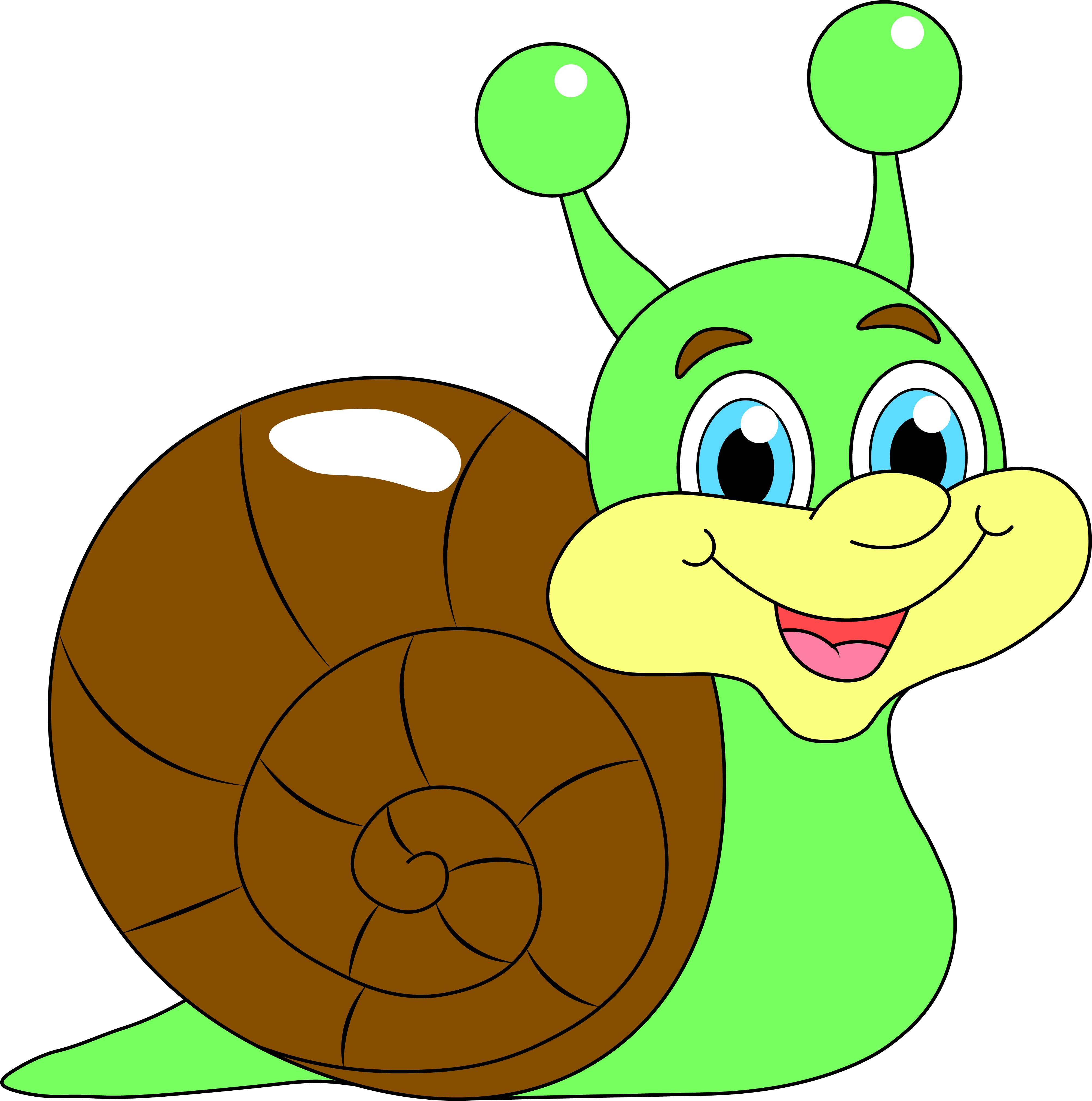 Улитка картинка для детей. Snail 2d.