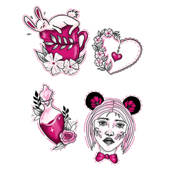 Розовый сет