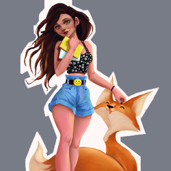 Girl and Fox