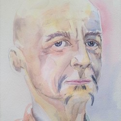 Портрет участника рок-группы