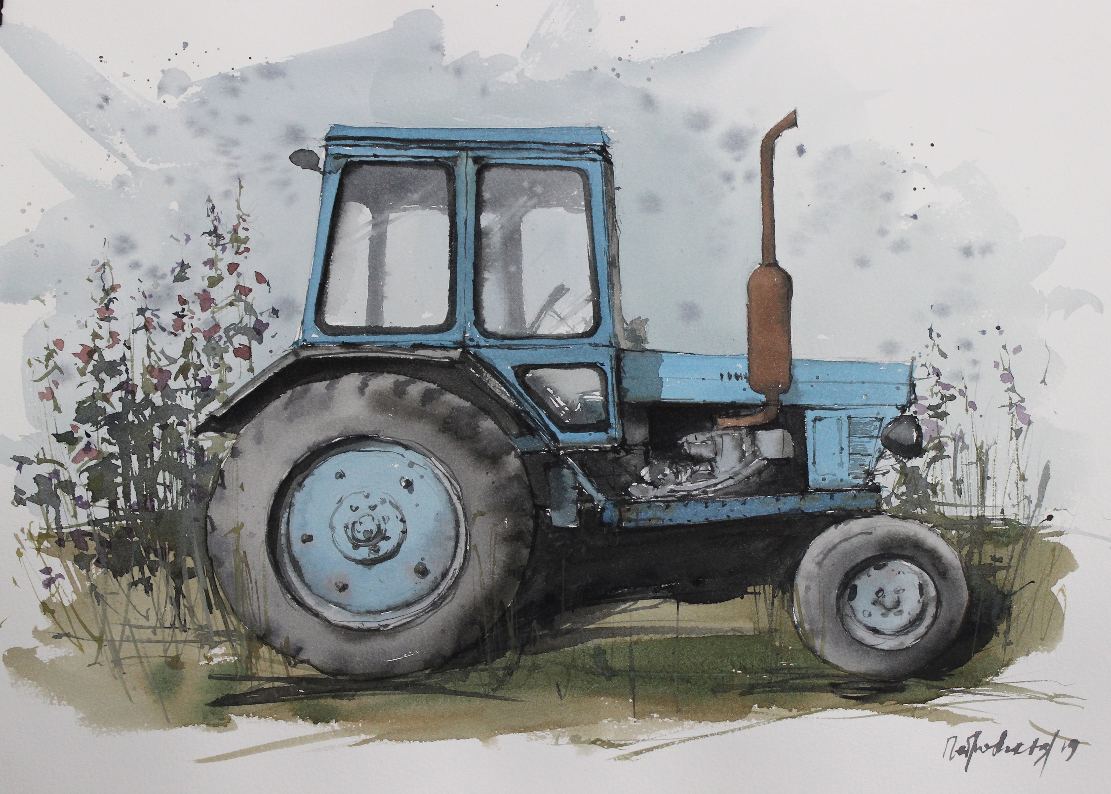 Мтз 80 трактор рисунок