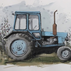 Синий трактор)