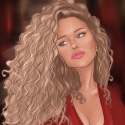 Девушка в красном