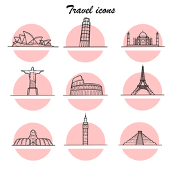 Travel icons