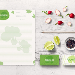 Логотип и фирменный стиль для кафе правильного питания "Broccoli"