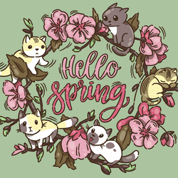 Весна, кошки