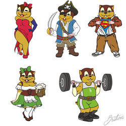 Иллюстрации персонажа в различных ситуациях 6