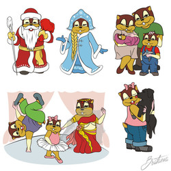 Иллюстрации персонажа в различных ситуациях 3