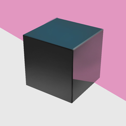 Куб из блестящего материала