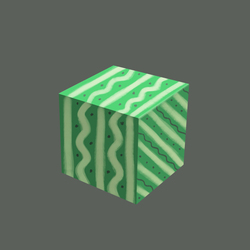 Куб с арбузным паттерном