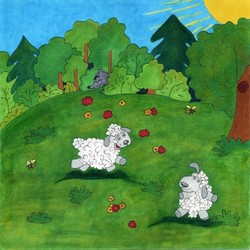 Иллюстрация к сказке "Овечки и Волк" Инны Цесарь