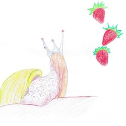 улитка и клубника