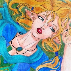 Отдыхающая эльфийка