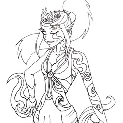 Эльфийка маг огня