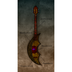 черное,как кровь под луной(эскиз гитары)