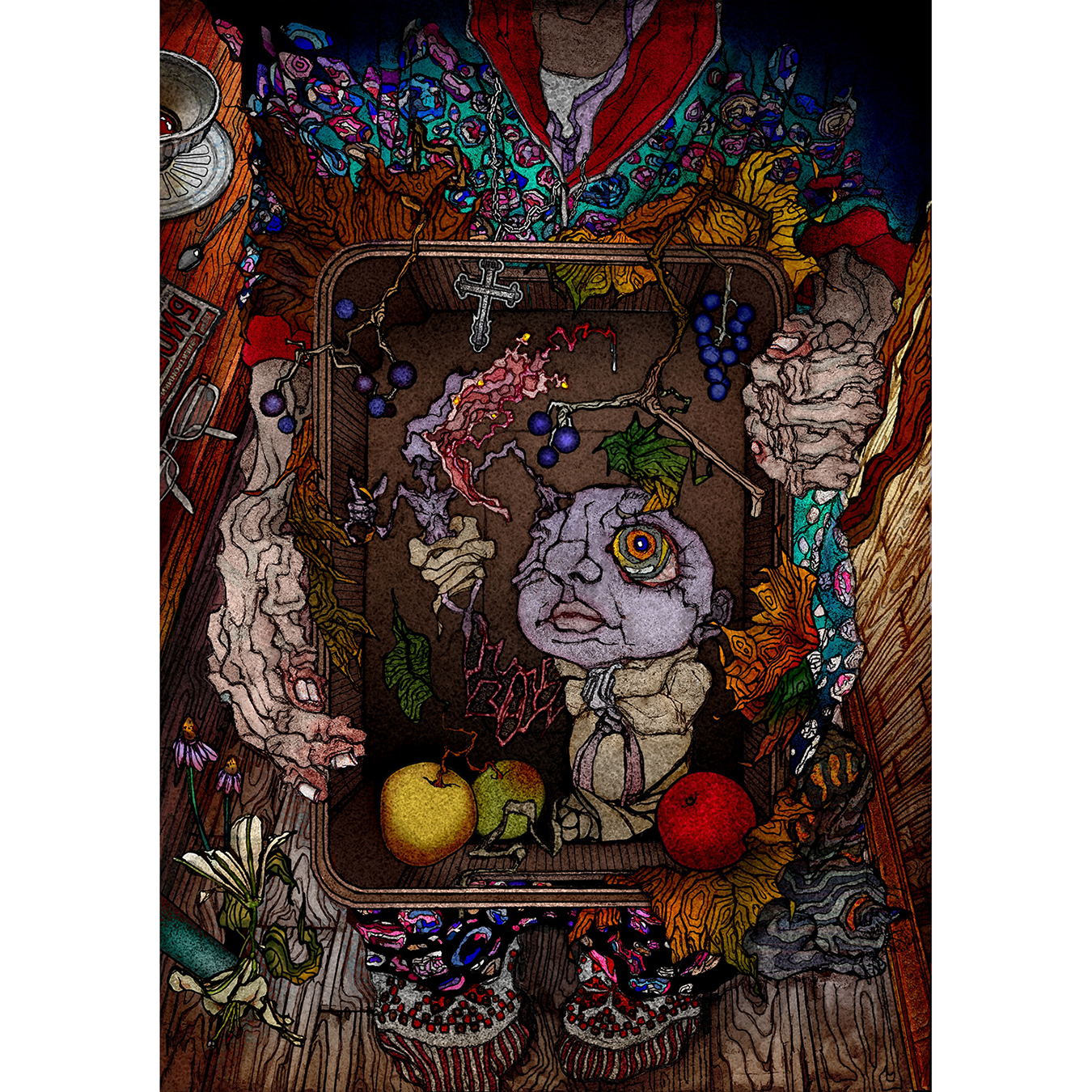 отпрыски в корзине из под фруктов-ручные благословенные дети