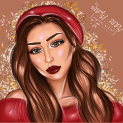 Девушка в красном