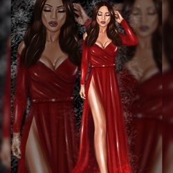 Девушка в платье 