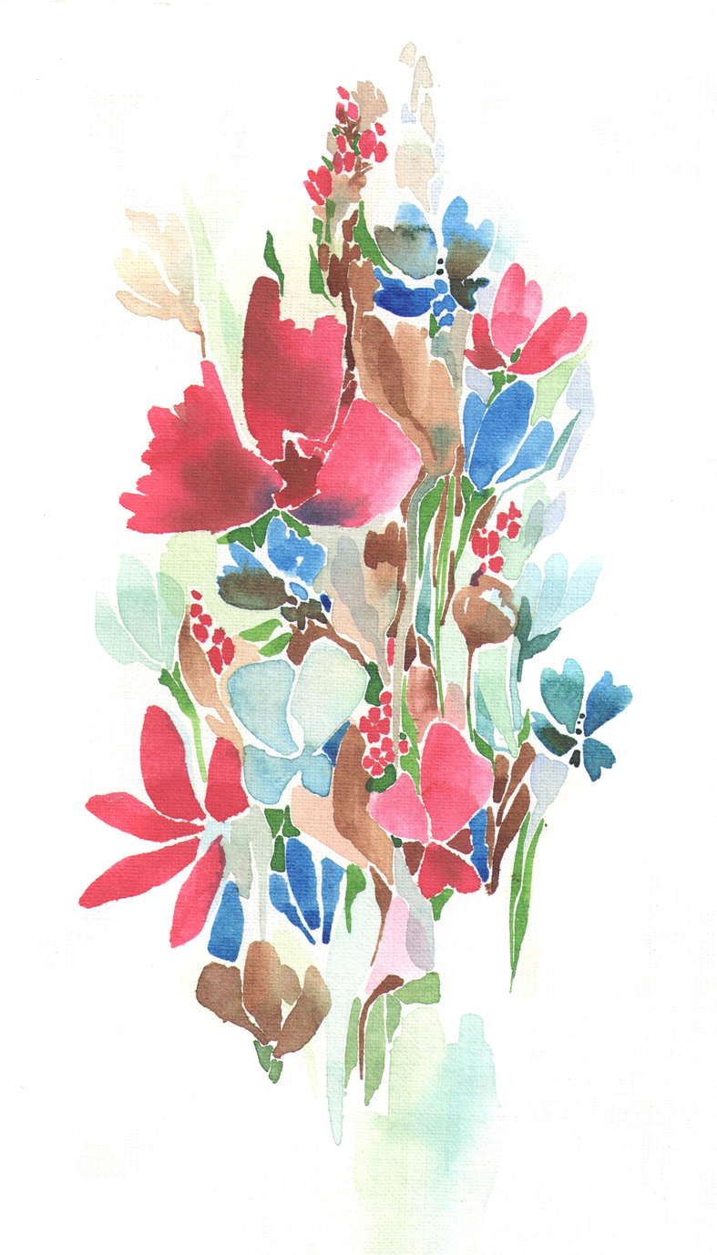 акваарельный букет