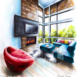 Интерьерная иллюстрация  / Interior illustration