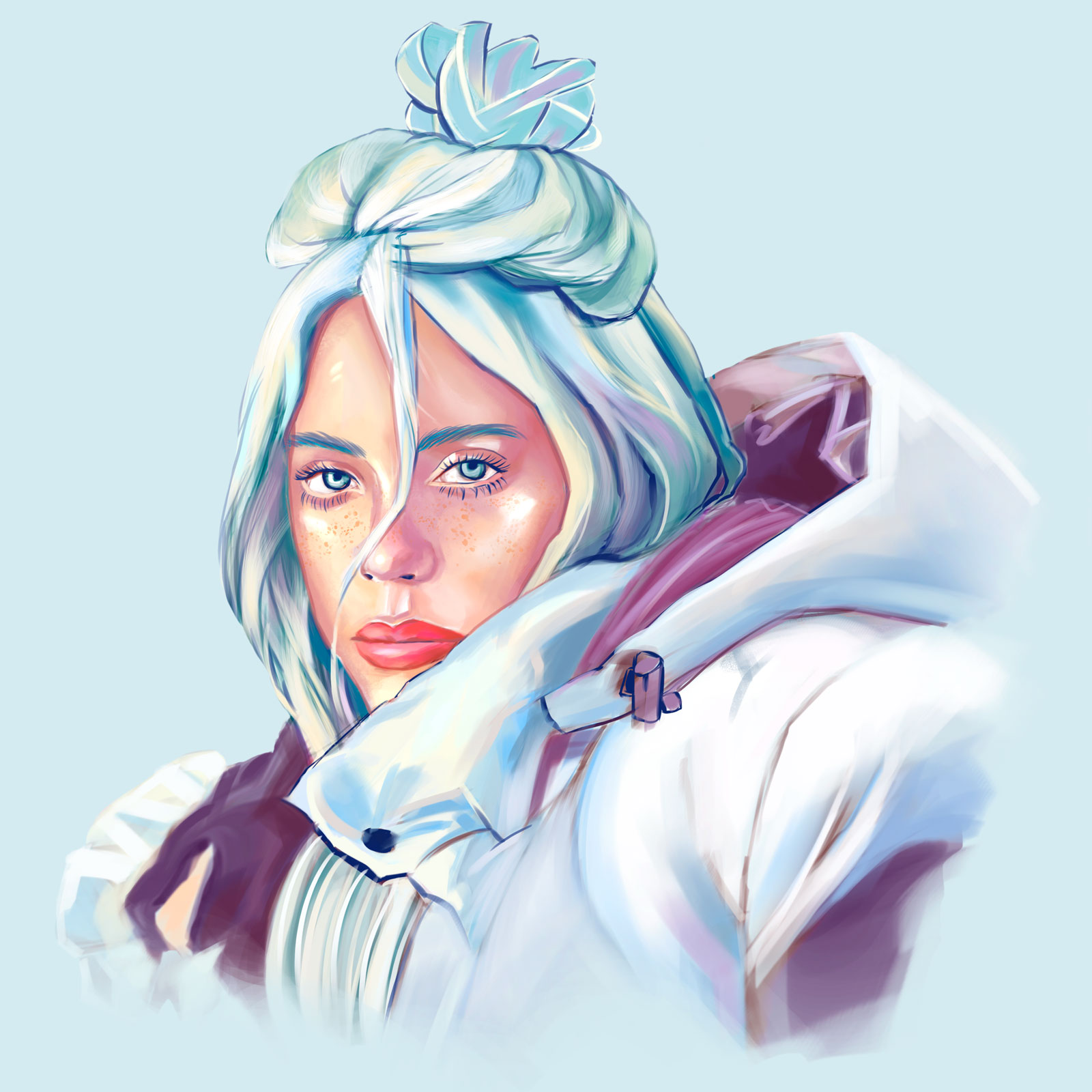 Билли айлиш арт. Билли Айлиш портрет. Фан арт Билли Айлиш. Billie Eilish portrait.