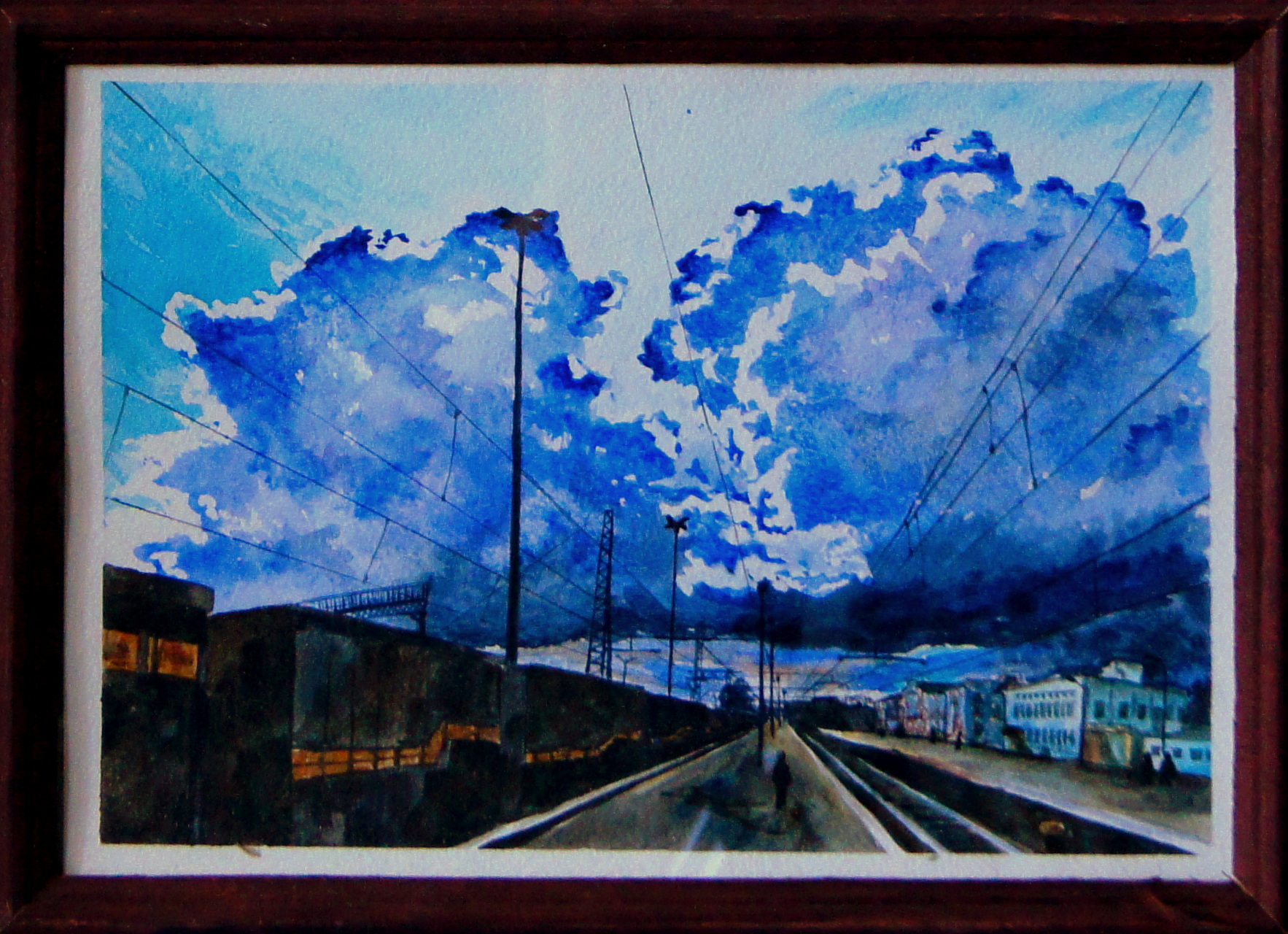 Иллюстрация Вологда-вокзал. в стиле пейзаж | Illustrators.ru