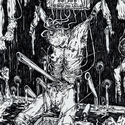 Обложка к музыкальному альбому в стиле хоррор