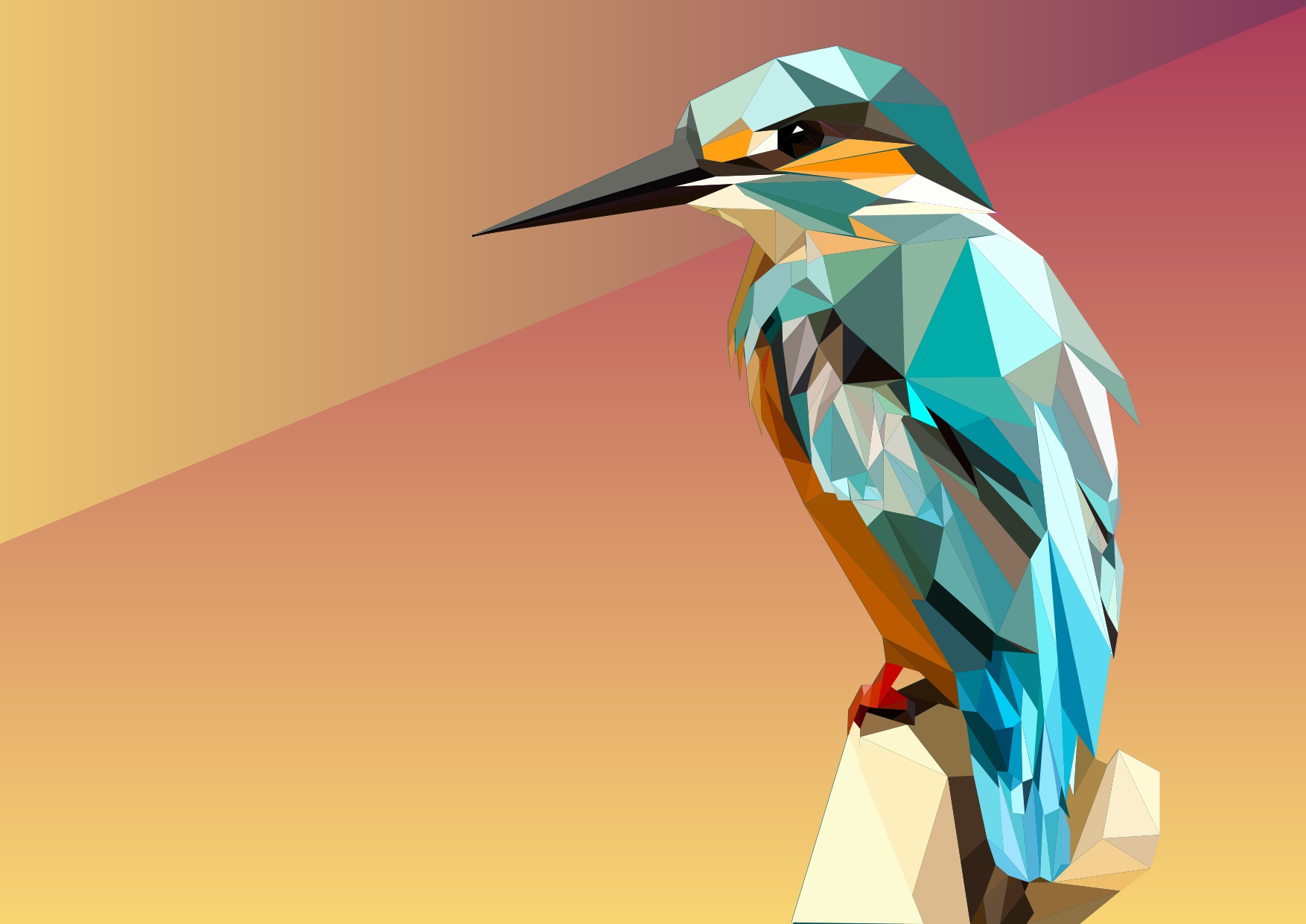 Иллюстрация Колибри в стиле 2d, декоративный, компьютерная графика