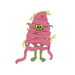 Cute elf in red towel