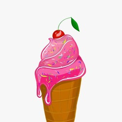 Вишенка на мороженке 😋