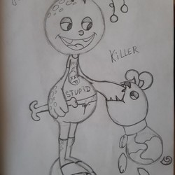 Инопланетянин Кевин и его собака Киллер